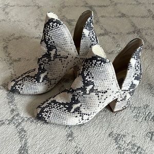 Steve Madden snakeskin booties